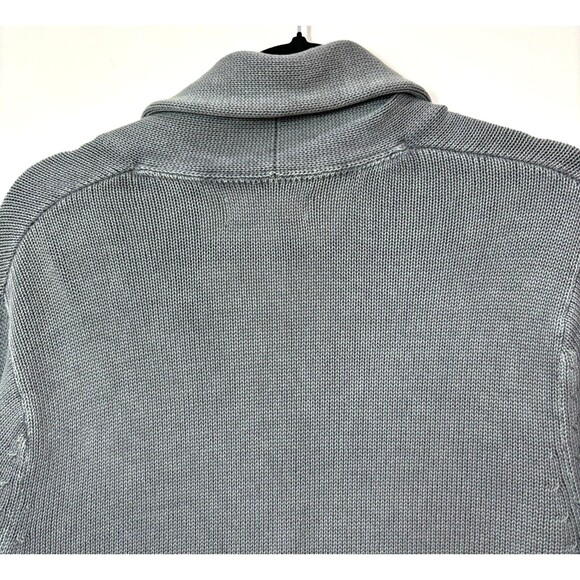 Goodthreads Mens Sweater Grandpa Cardigan S Gray Chunky Shawl Collar Academia - Picture 7 of 13